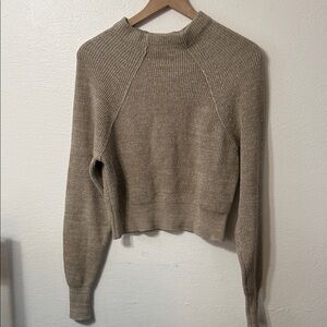 Cozy Cropped Mock Neck Sweater